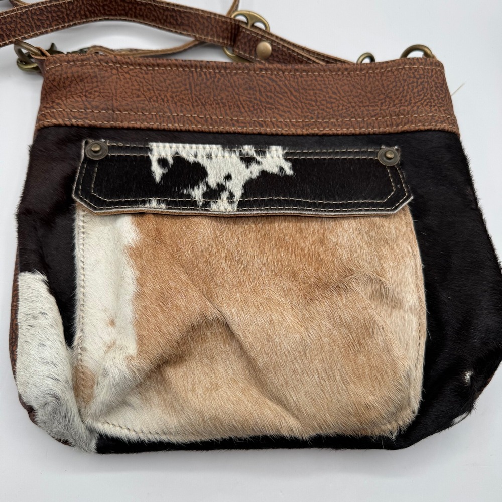 Myra Bag Crossbody Bag Women Brown Cowhide Leather Western Boho Festival Purse - Picture 2 of 7